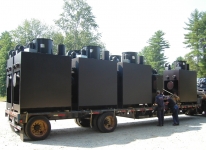 Shipment of completed wood furnaces